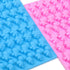 homEdge Silicone Mini Dinosaur Candy Molds, Set of 4 Packs Non Stick Chocolate Gummy Mold Bonus with 2 Dropper-Blue, Red, Green and Pink...