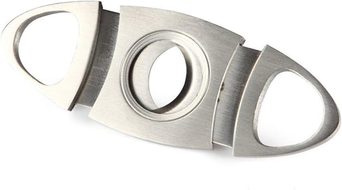 Alaska Bear® Cigar Cutter Stainless Steel Guillotine Double Cut Blade in Black Gift Pouch...