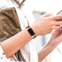 Leather Bands Compatible with Fitbit Charge 4/Charge 3, Replacement Accessories Wristband Straps for Women Men, Black+ Frosted Brown......