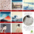 Furoshiki traditional Japanese fabric - Bento lunch wrapping cloth Bandana - Medium 18.9 x 18.9 inches, Hand towel: with Ukiyo-e art Motif [CATS b...