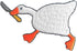 Goose with Knife, Peace was Never an Option, Funny Cute Duck Meme Patch - Iron On/Sew On - Cute Applique for Jackets, Jeans, Clothes, Backpacks, T...