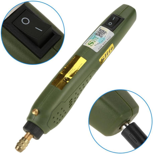 WALFRONT Mini Electric Drill Grinder Tool Set, Multifunctional Variable Speed Rotary Tool Kit, DIY Power Tools for Carving Polishing Engraving Mil...
