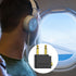 Airplane Headphone Adapter, Gold Plated Dual 3.5mm Male to 3.5mm Female Airplane Headphone Adapter for Audio Jack to Plug Air Plane Flight Connect...