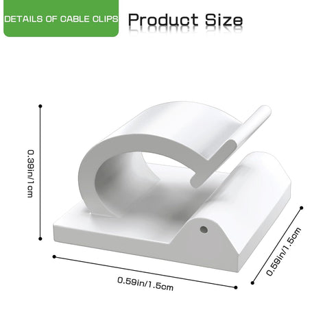 50 Pcs Cable Management Under Desk, Xuuza Adhesive Cable Clips Cord Keeper Organizers for Phone Chargers, Computer Mouse Cables, Lightning Chargin...