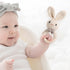 Youuys Wooden Baby Rattle Toys, Easter Bunny Rattle for Baby Crochet Bunny Rattle Toy Natural Wood, Shaker Rattle for Hand Grips, Boy Girl First R...