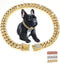 Dog Chain Collars, Diamond Necklace Metal Choke Cuban Link Dog Collar, 13mm Wide Pet Jewelry for Puppy Small Medium Large Dogs Cats Gold (10inch)...