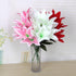 Artificial Lily 10 Heads Fake Lily Artificial Flower Wedding Party Decor Bouquet Home Hotel Office Garden Craft Art Decor Orange...