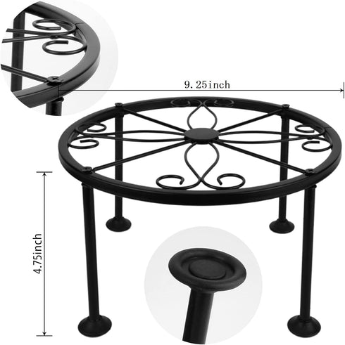 1 Pack Potted Plant Stand, Rustproof Iron Black Potted Holder Perfect for Heavy Duty Garden Container, Beverage Dispenser, Balcony, Porch, Patio...