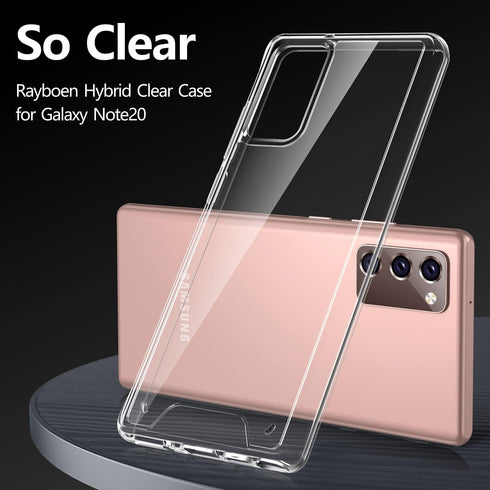 Rayboen for Samsung Galaxy Note 20 Case, Crystal Clear Shockproof Protective Durable Slim Fit Phone Cover for Galaxy Note 20 5G with Transparent H...
