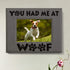 KATE POSH - You Had Me At WOOF Engraved Leather Picture Frame - Dog Lover Gifts, 5x7-Horizontal...