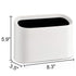 SUBEKYU 0.4 Gal Mini Countertop Trash Can, Small Desktop Garbage Can for Office, Tiny Wastebasket, Plastic, White...