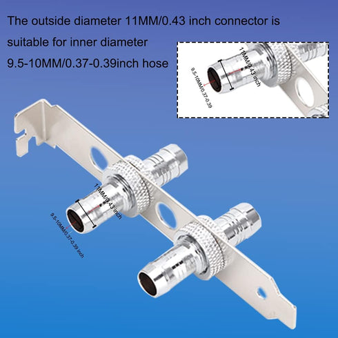 Hose Connectors for Computer Water Cooling System, G1/4 Thread Fitting Direct Hose Connection Connector for Computer Water Cooler System Water Coo...