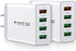 USB C Wall Charger Fast Charge 3.0 Boxeroo 4-Port 2Pack USB Plug Block Phone Charging Adapter Compatible for Galaxy S10+ S9+ Note 10+ Note 9+ Note...