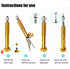 PTSLKHN Eyeglass Repair Kit Screwdriver, 5-in-1 Multifunctional Small Screwdriver, S2 Steel Eyeglass Screwdriver Kit for Eyeglass, Sunglasses, Ele...
