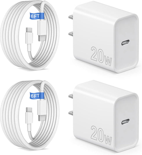iPhone 15 Charger USB C Fast Charging Type C iPad Pro Charger, 6FT USB C Fast Charger Block Compatible with iPhone 15/ iPhone 15 Pro/iPhone 15 Pro...