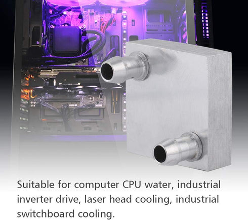 Wendry Computer Water Cooling Head, 40x40mm Water Cooling Aluminum Block for CPU Radiator Liquid Water Heatsink Cooler Internal Fin Thickness Only...