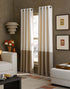 Curtainworks Kendall Color Block Grommet Curtain Panel, 120 inch, White...