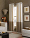 Curtainworks Kendall Color Block Grommet Curtain Panel, 95 inch, Ivory...