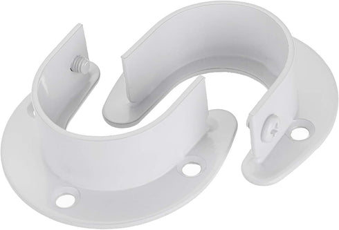 OwnMy 4 Packs Closet Rod End Supports Curtain Flange Rod Holder 1-1/2" Diameter, U Shaped Stainless Steel Closet Pole Sockets Opening Flange Rods ...