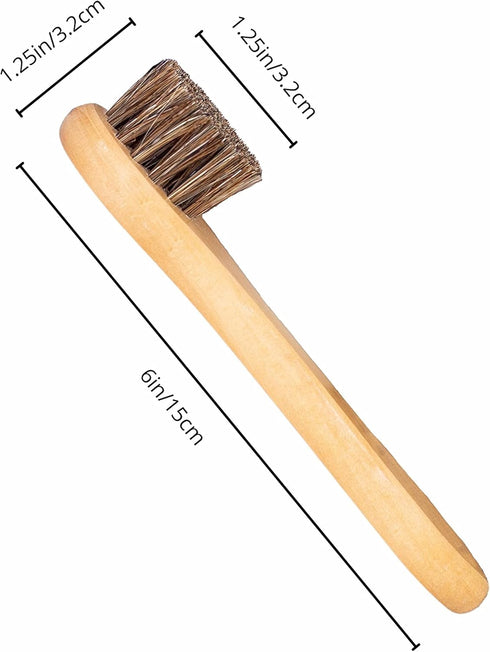 Baseball Glove Brush and Applicator Kit (5 Pack) - 1 Large Horsehair Brush for Basic Scrubbing - 2 Dauber Brushes for Oil and Conditioner Applicat...