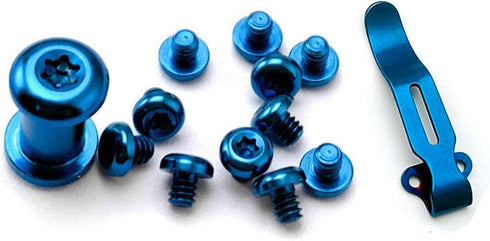 Titanium Screw Kit with Stainless Pocket Clip for Benchmade Bugout 535 (Blue)...