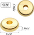200pcs 8mm Flat Round Rondelle Spacer Beads Disc Spacers Loose Beads Jewelry Metal Spacers for DIY Bracelet Necklace Crafts,Gold...
