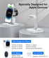 Charging Station for Multiple Devices - ADADPU 3 in 1 Wireless Charger Stand for Apple Watch Series 8/7/6/5/4/3/2/SE Phone Charging Dock for AirPo...