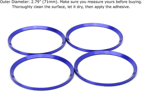 iJDMTOY 4pc Anodized Blue Aluminum Rim Center Cap Surrounding Ring Decoration Trims Compatible with All BMW 68mm Center Caps...