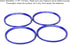 iJDMTOY 4pc Anodized Blue Aluminum Rim Center Cap Surrounding Ring Decoration Trims Compatible with All BMW 68mm Center Caps...