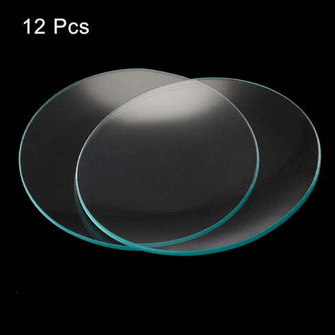 PATIKIL 80 mm Diameter Watch Glass, 12 Packs Beaker Cover Smooth Edges Chamfered Arc for Laboratory, Transparent...