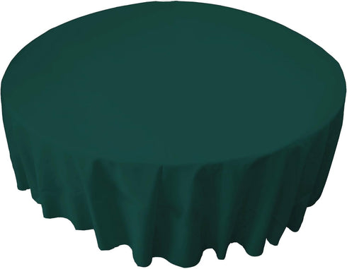LA Linen Polyester Poplin Washable Round Tablecloth, Stain and Wrinkle Resistant Table Cover 72", Fabric Table Cloth for Dinning, Kitchen, Party, ...
