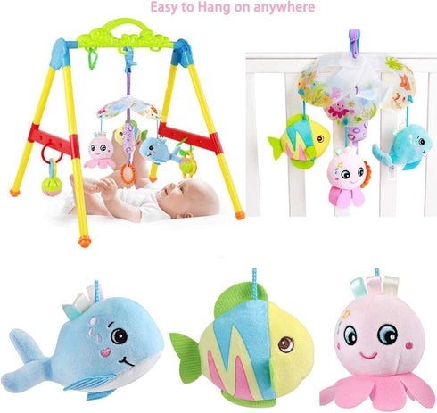 Baby Toys Stroller Toy Clip On Car Seat Toys for Infant, Babies Hanging Toy with Rattle for Toddlers Gift (Marine Animals)...