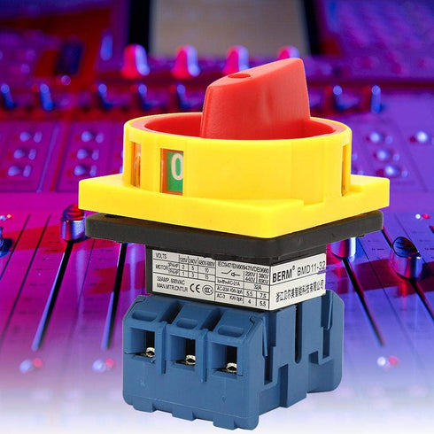 Load Circuit Breaker Switch, 25A/32A 3-Pole 2-Position Rotary Cam On-Off Power Switch for Industrial, Circuit Breaker Rotary Switch(32A)...