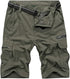 linlon Mens Outdoor Lightweight Hiking Shorts Quick Dry Cargo Shorts Sports Casual Tactical Fishing Shorts, Army Green,30...