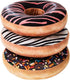 HYSEAS Round Throw Pillow 14 Inch Chocolate Pink Donut, 3D Digital Print Decorative Comfortable Soft Plush Funny Food Shaped Pillow Light Weight S...