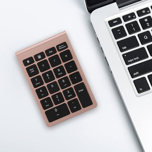 22 Keys Numeric Keypad, Portable 0.25MA 3V Wireless Mini Keyboard Compatible with Bluetooth 5.0 Wireless Mini Ergonomic Keyboard for Laptop Deskto...