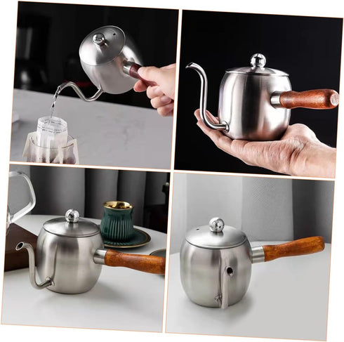 Coffee Pot Gooseneck Teapot Pouring Kettle Espresso Japanese Tea Pots Small Kettle Camping Accessories Gooseneck Kettle Stove Top Concentrate Offi...