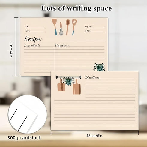 YOJO Handcrafted Recipe Box,Wooden Recipe Box With 50 Double Sided 4x6 Recipe Cards And 6 Dividers,Ideal Gift For Mother's Day,Wedding,Birthday,An...