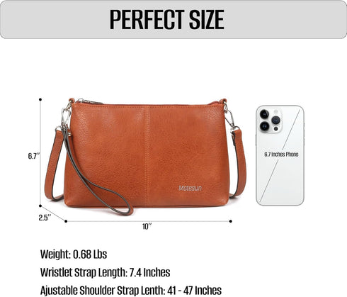 Small Crossbody Bags Clutch Purses for Women Vegan Leather Shoulder Bag Wristlet Wallet...