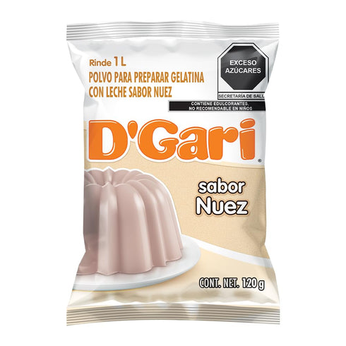 D'Gari Gelatin Dessert Walnut- Dgari nuez- 5 pack (WALNUT)...
