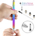 Capacitive Stylus Pen, 4-in-1 High Sensitivity and Precision Touch Screen Stylus Clear Disc Tip,Black Rubber Tip &Mesh Fiber Tip Compatible with U...