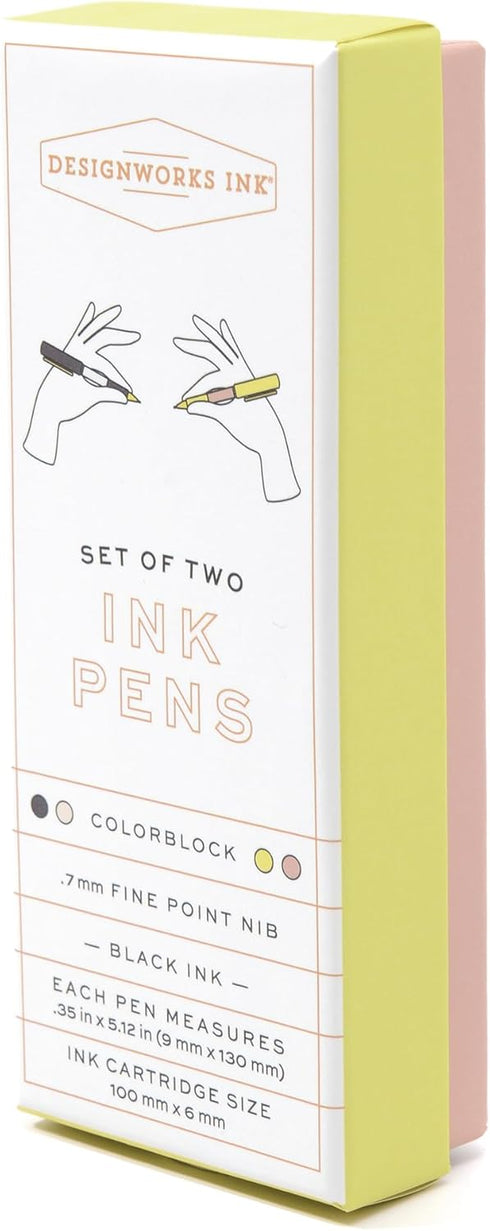 Designworks Ink Luxury Color Block Giftable Pens - Set of 2 - Off White + Taupe...