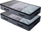 AMJ Foldable Underbed Bags - Pack of 2, Transparent Zip Lid Under Bed Storage Bags for Bedroom Wardrobe, Washable, Dark Gray...