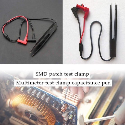 2PCS SMD LCR Chip Test Clip Capacitance Inductor Resistance Test Clip Meter Lead Probe Multimeter Tweezer...