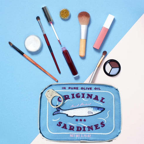 Canned Sardines Eye-catching Cute Clutch bag Makeup Case Cosmetic Bag Portable Snack Pouch bag Travel Toiletry Bags For Women Organizer Bag polyes...