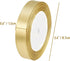1 Roll Gold Double Faced Satin Ribbon 24 Yards Satin Fabric Silk Ribbon Use for Crafts, Bows Bouquet, Gift Wrapping, Wedding Decoration, Flower Bo...