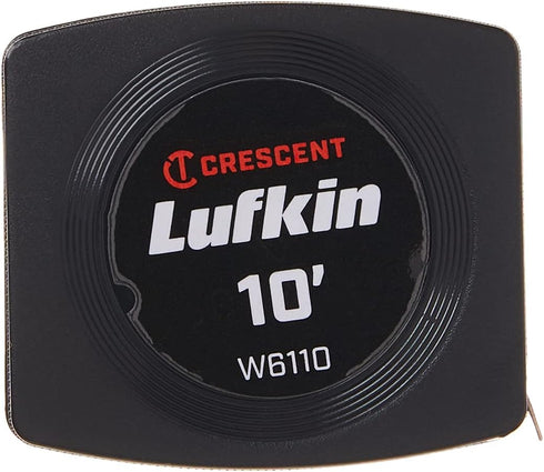 Crescent Lufkin 1/4" x 10' Pee Wee Yellow Clad Pocket Tape Measure - W6110 , Black...