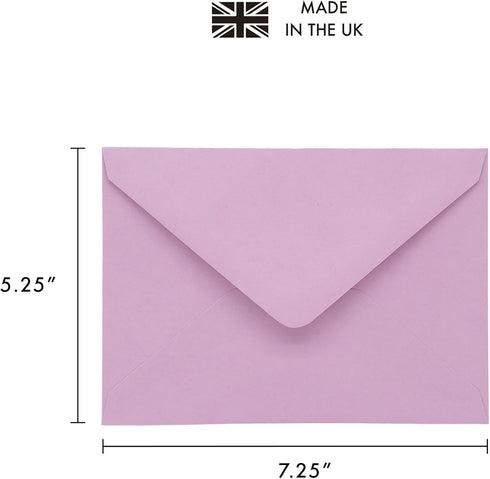 Pukka Pad, Carpe Diem Gummed Envelopes for Greeting Cards and Invitations - Pack of 25 Pastel Envelopes - A7, 5.25 x 7.25 in...