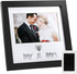 Jinchuan Heart Thumbprint Keepsake Frame and Ink Kit,Wedding Picture Frame Wedding Registry Idea Shower Gift For Bride Newlywed (Black Frame, Silv...