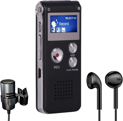 Digital Voice Recorder,KerLiTar K-R01 Voice Activated Recorder for PC Small Tape Recorders for Lectures/Meetings/Interviews...